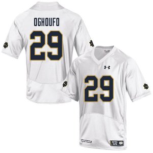 Notre Dame Fighting Irish Men's Ovie Oghoufo #29 White Under Armour Authentic Stitched Big & Tall College NCAA Football Jersey DXJ2099XQ